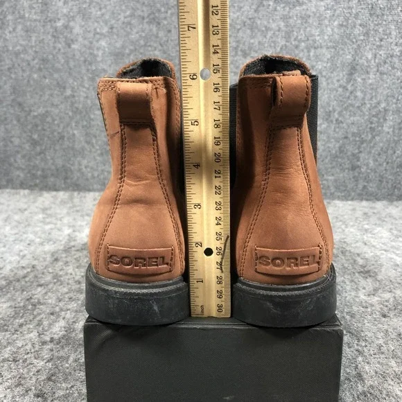 Sorel Waterproof Chelsea Boots Womens 9 Brown Leather Pull On NL3092-282 - Picture 7 of 16
